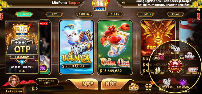 Siêu phẩm cá cược mini game giải trí hấp dẫn