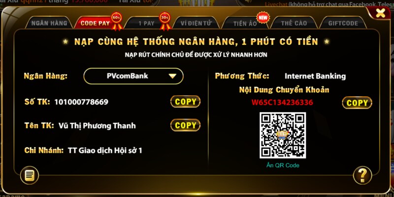 Nạp tiền với những hình thức hiện đại 